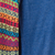 Cotton blend sweater, 'Cusco Market in Blue' - Blue Tunic Sweater with Multi Color Patterned Sleeves (image 2g) thumbail