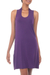Jersey knit dress, 'New Denpasar Purple' - Jersey knit dress (image 2b) thumbail