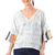 Cotton batik blouse, 'Elegant Veins' - Vein Motif White Cotton Batik Blouse from Thailand (image 2d) thumbail