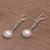 Cultured pearl dangle earrings, 'Lovely Legacy' - Sterling Silver and Cultured Mabe Pearl Dangle Earrings
