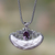 Amethyst pendant necklace, 'Paradise Moon' - Artisan Crafted Amethyst Sterling Silver Necklace