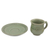 Taza y plato de cerámica Celadon - Taza y platillo de cerámica Celadon