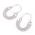 Sterling silver hoop earrings, 'The Plumed Serpent' (2 inch) - Unique Sterling Silver Hoop Earrings (image 2c) thumbail