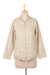 Cotton embroidered jacket 'Agra Afternoon' - Embroidered Cotton Bomber Style Jacket