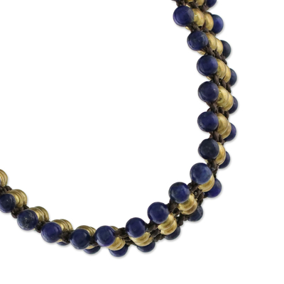Lapislazuli-Perlenkette - Lapislazuli-Perlenhalskette aus Thailand