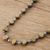 Lange Halskette aus Glas- und Recyclingpapierperlen - Lange Perlenkette aus Glas- und Recyclingpapier