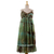 Beaded dress, 'Shibori Enchantment' - Green and Brown Shibori-Dyed Embellished Dress with Sequins