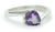 Amethyst solitaire ring, 'Scintillating Jaipur' - Hand Made Modern Sterling Silver Solitaire Amethyst Ring thumbail