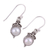 Cultured pearl dangle earrings, 'Glossy Charm' - Cultured Pearl Sterling Silver Dangle Earrings from India (image 2d) thumbail