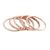 Sterling silver and copper band rings, 'Elegant Five' (set of 5) - Sterling Silver and Copper Band Rings from India (Set of 5)