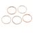 Sterling silver and copper band rings, 'Elegant Five' (set of 5) - Sterling Silver and Copper Band Rings from India (Set of 5)