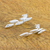 Sterling silver drop earrings, 'Floating Leaves' - 925 Sterling Silver Leaves Post Drop Earrings