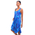 Batik rayon dress, 'Leafy Grove' - Blue Tie-Dyed Batik Leafy Grove Rayon Sleeveless Tunic (image 2b) thumbail