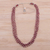 Ruby and cultured pearl beaded necklace, 'Lotus Beauty' - Ruby and Cultured Pearl Beaded Necklace from India (image 2) thumbail