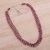 Ruby and cultured pearl beaded necklace, 'Lotus Beauty' - Ruby and Cultured Pearl Beaded Necklace from India (image 2b) thumbail