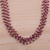 Collar de cuentas de rubíes y perlas cultivadas - Collar con cuentas de rubíes y perlas cultivadas de la India