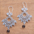 Smoky quartz dangle earrings, 'Serenity Swirls' - Spiral Motif Smoky Quartz Dangle Earrings from Bali