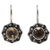 Citrine drop earrings, 'Singaraja Sunflower' - Sterling Silver and Citrine Sunflower Drop Earrings