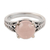 Rose quartz single-stone ring, 'Gleaming Pink' - Rose Quartz Single-Stone Ring Crafted in India thumbail