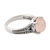 Rose quartz single-stone ring, 'Gleaming Pink' - Rose Quartz Single-Stone Ring Crafted in India (image 2c) thumbail