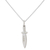 Sterling silver pendant necklace 'Mighty Sword' - Sterling Silver Sword Necklace Handcrafted in India