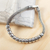 Sterling silver beaded bracelet, 'Captured Currents' - Sterling Silver Naga Chain and Bead Bracelet