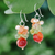 Pearl and citrine cluster earrings, 'Radiant Love' - Handcrafted Beaded Quartz Earrings (image 2) thumbail