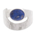 Lapis lazuli cocktail ring, 'Balance' - Lapis Lazuli And Hammered 925 Silver Ring Peru thumbail
