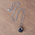 Onyx pendant necklace, 'Midnight Fruit' - Sterling Silver and Onyx Pendant Necklace from Java (image 2b) thumbail
