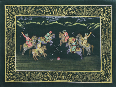 Miniature painting, Polo in the Forest