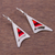 Sterling silver and wool blend dangle earrings, 'Red Dawn' - Wool Blend and Sterling Silver Dangle Earrings from Peru