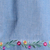 Cotton skirt, 'Spring Feast' - Blue Cotton Floral Embroidered Short Casual Skirt