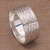Sterling silver band ring, 'Elegant Mist' - Sterling Silver Shimmering Band Ring from Bali