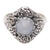 Rainbow moonstone cocktail ring, 'Perennial Glamour' - Balinese Rainbow Moonstone and Sterling Silver Cocktail Ring