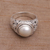 Cultured pearl domed ring, 'Bamboo Dreams' - Cultured Pearl and Sterling Silver Single Stone RIng (image 2c) thumbail