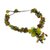 Serpentine and carnelian flower necklace, 'Dazzling Bloom' - Hand Made Floral Carnelian and Serpentine Necklace