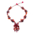 Multi-gemstone beaded pendant necklace 'Dazzling Bloom' - Floral Multi-Gemstone Beaded Pendant Necklace from Thailand