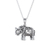 Sterling silver pendant necklace, 'Graceful Elephant' - Handcrafted Sterling Silver Regal Elephant Pendant Necklace thumbail