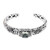 brazalete de prasiolita - Brazalete de Plata de Ley y Prasiolita con Bisagra