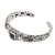 brazalete de prasiolita - Brazalete de Plata de Ley y Prasiolita con Bisagra