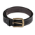 Men's leather belt, 'Classic Onyx' - Handcrafted Men's Leather Belt in Onyx from India (image 2a) thumbail