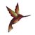 Steel wall sculpture, 'Delightful Hummingbird' - Artisan Handcrafted Hummingbird Steel Wall Sculpture thumbail