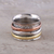 Sterling silver, copper, and brass meditation ring, 'Trio Treasure' - Sterling Silver Copper Brass Meditation Spinner Ring (image 2) thumbail