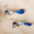 Lapis lazuli and turquoise dangle earrings, 'Indigo Flowers' - Floral Lapis Lazuli and Turquoise Dangle Earrings