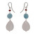 Rose Quartz and apatite dangle earrings, 'Springtime Colors' - Brazilian Rose Quartz-Jade- Apatite Dangle Earrings