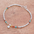 Chalcedony beaded bracelet, 'Karen Glee' - Karen Silver Chalcedony Beaded Bracelet from Thailand (image 2b) thumbail