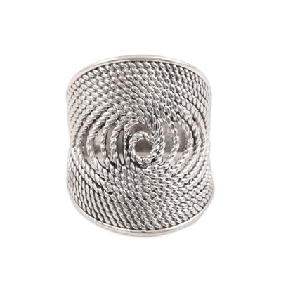 Rope-Pattern Sterling Silver Band Ring from India