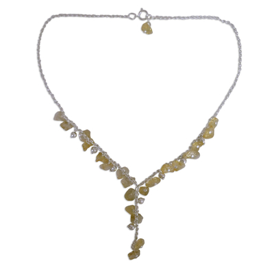 Collar Citrino Y, 'Jaipur Princess' - Collar Citrino Y