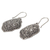 Sterling silver dangle earrings, 'Tribal Shields' - Handcrafted Floral Sterling Silver Dangle Earrings