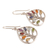 Multi-gemstone dangle earrings, 'Energy Tree' - Multi-Gemstone Chakra Tree Dangle Earrings from India